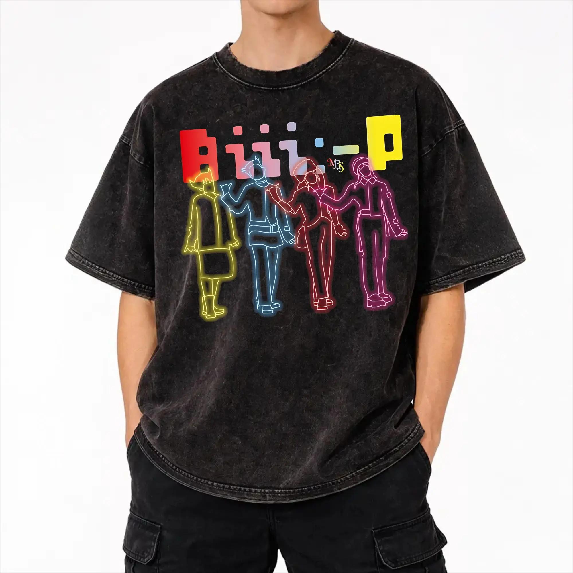  XLOV UXLXVE Members Washed T Shirts Streetwear Hip Hop Fashion T-Shirts  Tees Men Women Cotton Oversize