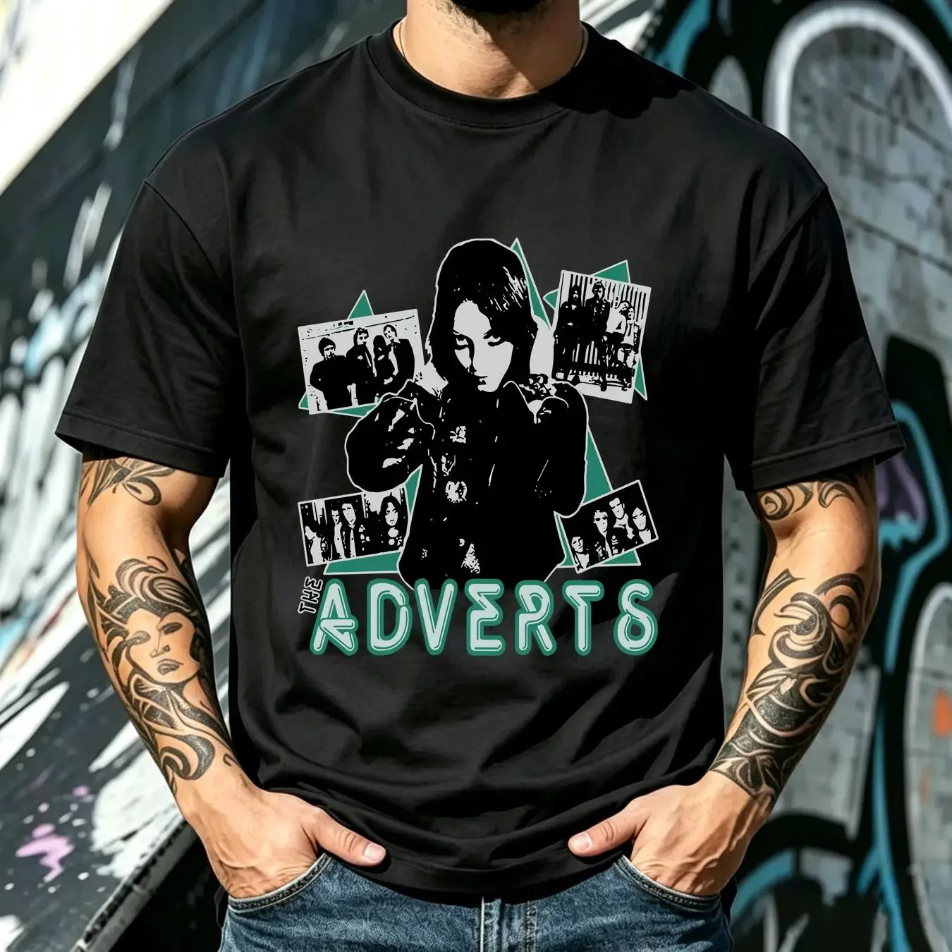 washed T Shirt Adverts Band Men's long or short sleeves vintage Washed Versatile Stylish Unisex graphic designer clothes Soft