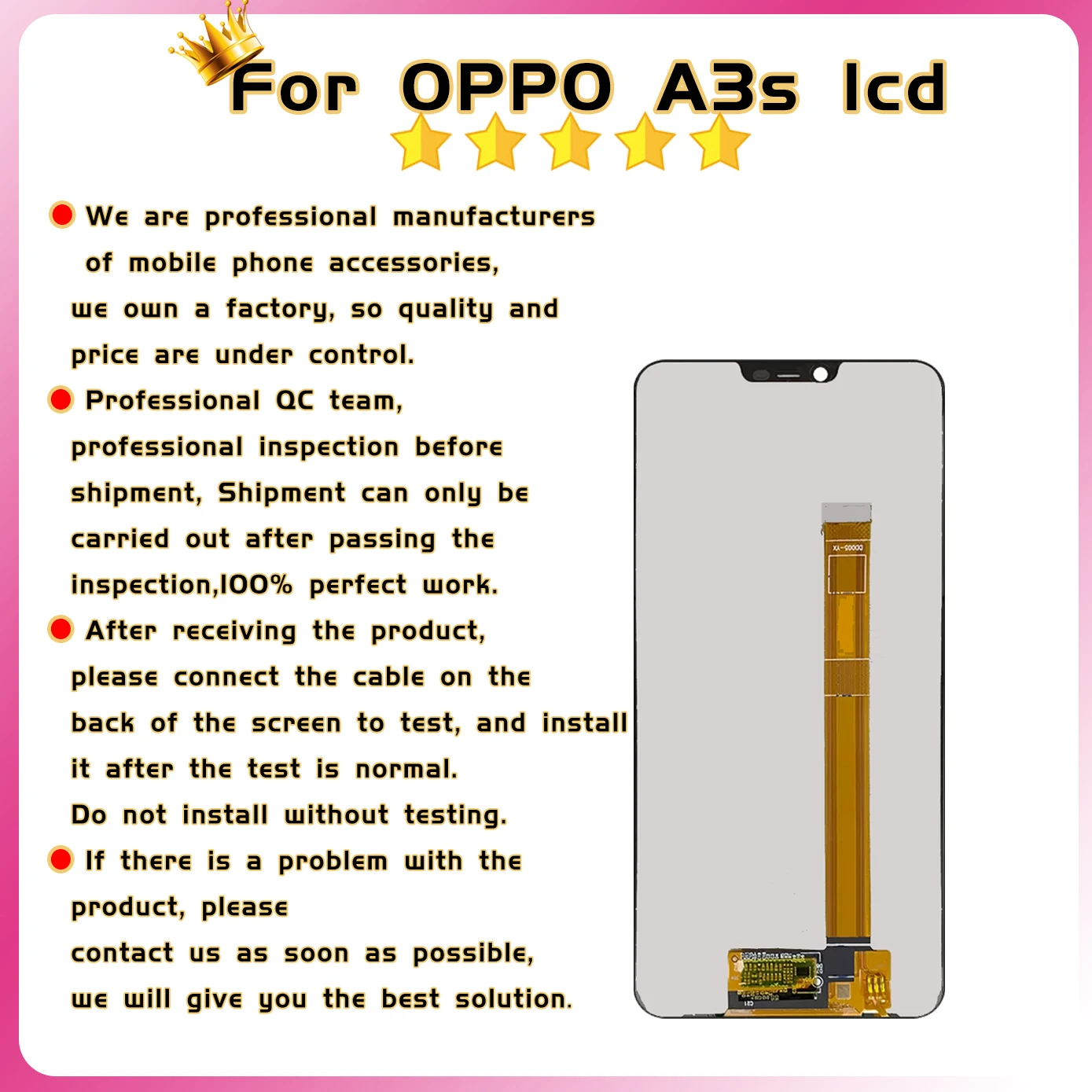 6.2\'\' LCD For OPPO A3S CPH1803 CPH1853 LCD Display Touch Panel Sensor For OPPO A3s Screen No/With Frame  Digitizer Assembly