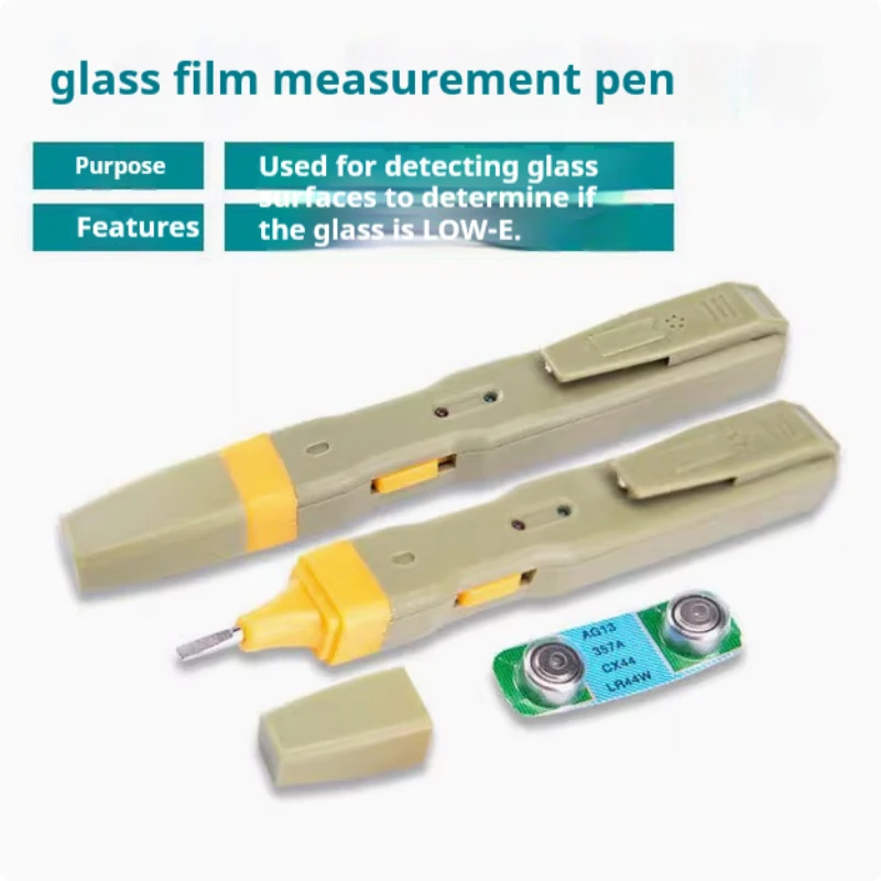 

"Low-E Glass Coating Detector Pen - Window Film Tester for Insulated Glass, Quick & Safe Coating Side Check Tool"