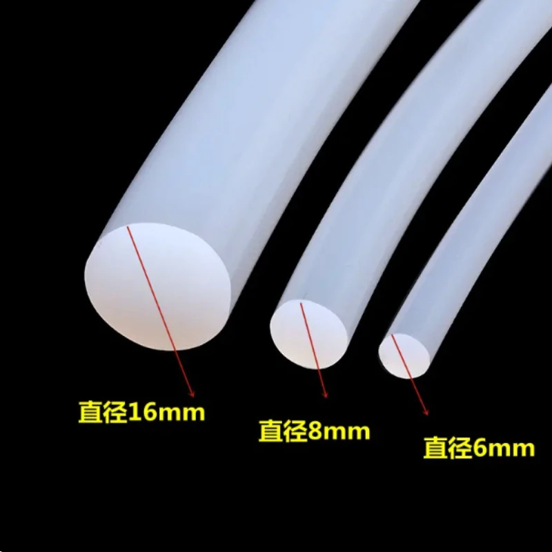 5 Meters Silicone Rubber Rod, Diameter 1/1.5/2/2.5/3/3.5/4/4.5/5/5.5/6/7/8mm, Silicone Cord Solid Rubber Sealing Strip