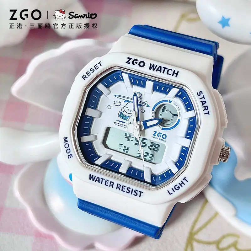 ZGO Sanrio Series Pacha Dog Watch Sports Night Glow Waterproof Girls and Children\'s Electronic Watches Toys