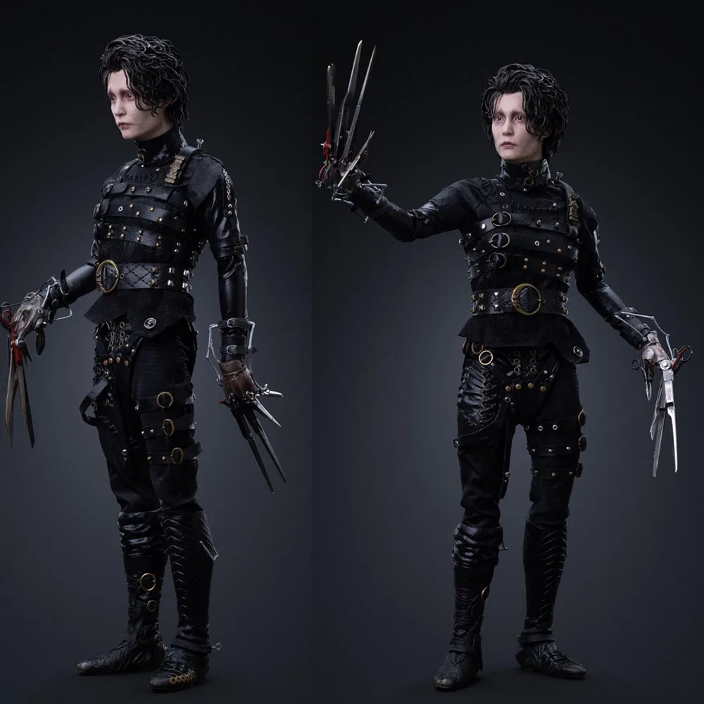 

In Stock AF029 1/6 Scissorhands Johnny Soldier Full Set Collectible Model Depp Fantastic Love Female Role Dolls for 12" Figure