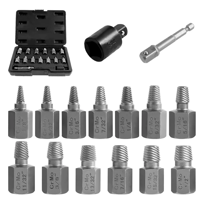 

Screw Extractor Set, Stripped Bolt Remover, Bolt Extractor Kit For Removing Broken Rusted Bolts Studs Nuts