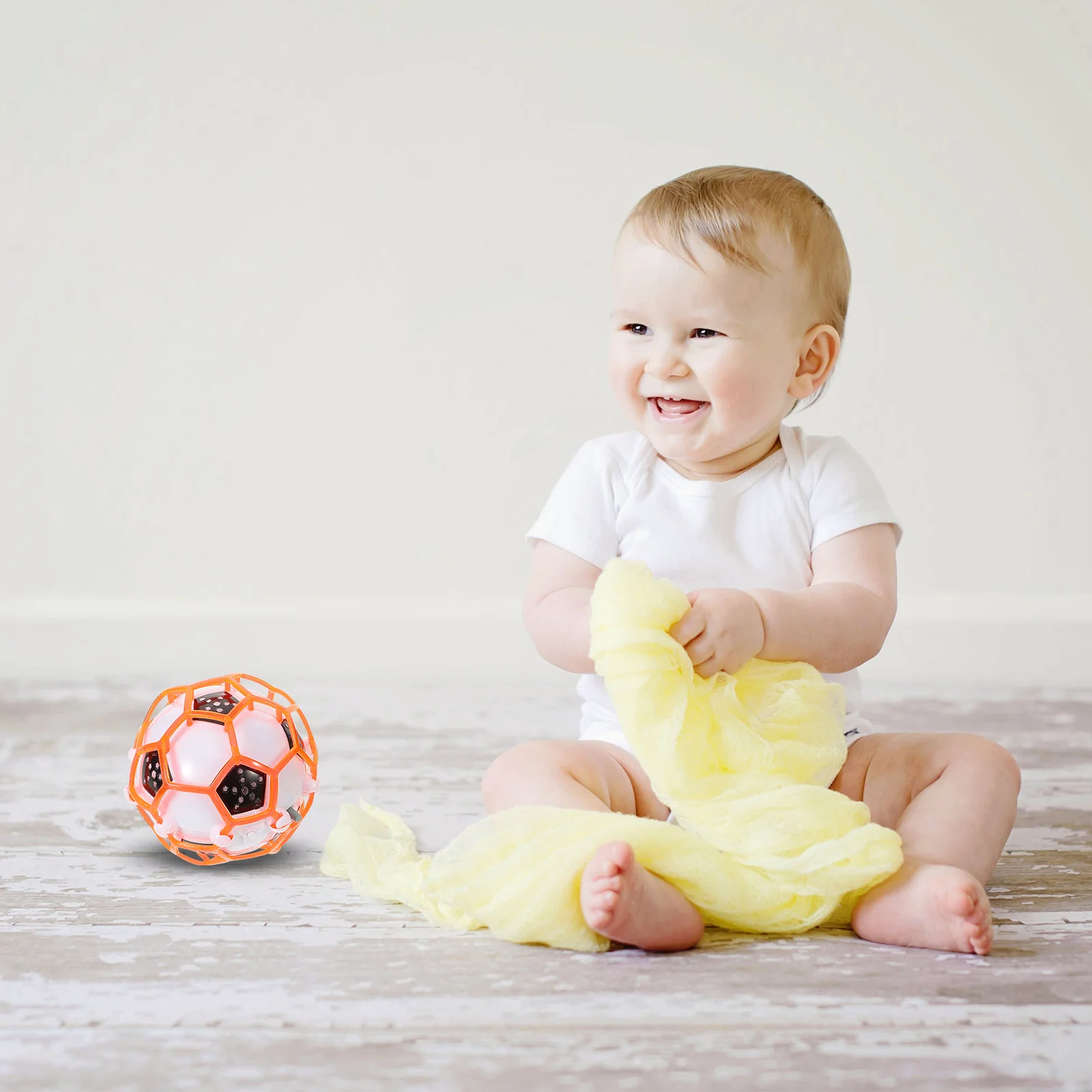 2 pçs elétrico luminoso futebol crianças sem olho atraentes saltando bola musical indoor ao ar livre jogar prático