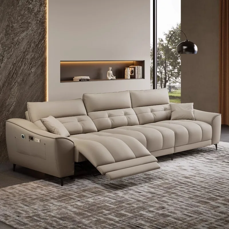 Aesthetic Real Living Room Sofas Classic Extendable Modern Lounge Sofa Leather Luxury Soft Divani Per Soggiorno Home Furniture