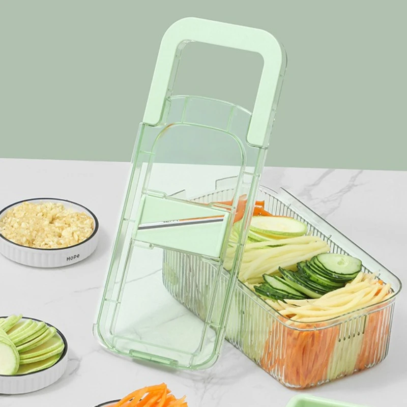 Household Portable Vegetable Slicer Noodle Shop Commercial Tool Vegetable Slicer Manual Plastic Pemotong Sayur MH40QCJ