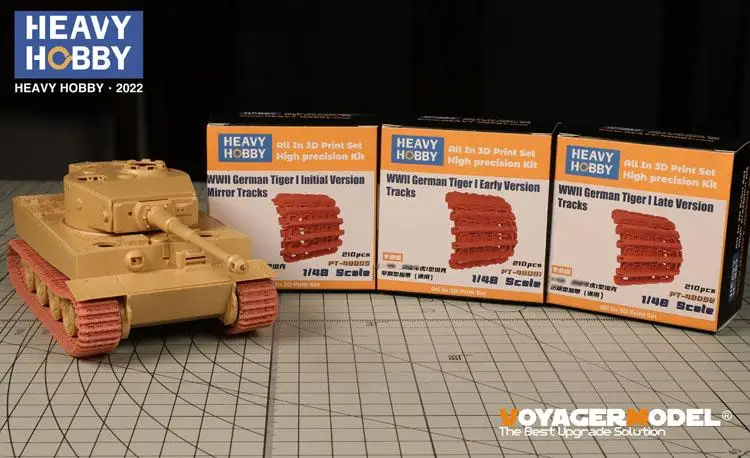 Heavy hobby PT-48005 1/48 WWII german Tiger Initial Version Mirror Tracks