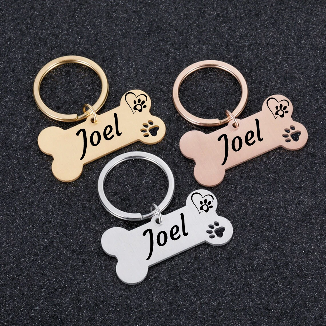 

1 pc dog paw print Dog Creative Tag Laser Engraving Tags Personalized Pet ID Tag articoli per animali domestici For dog Pets