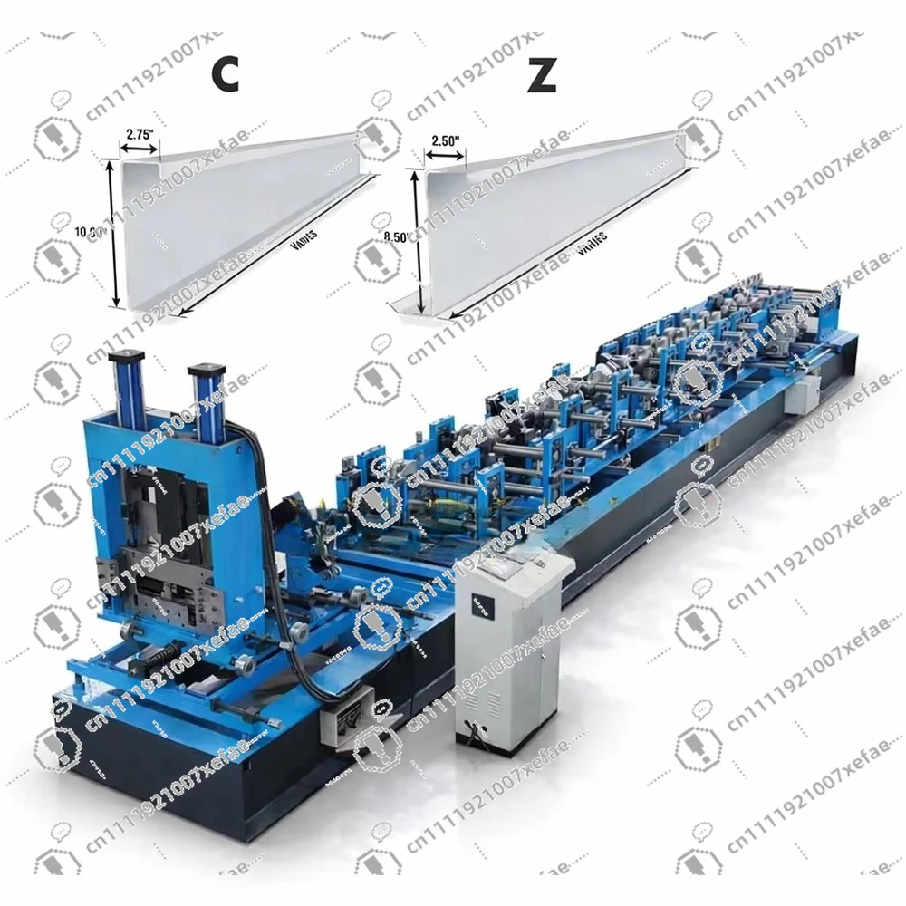 Zinc-plated Steel Z-type and C-type Purlin Roller Forming Machine for Sale