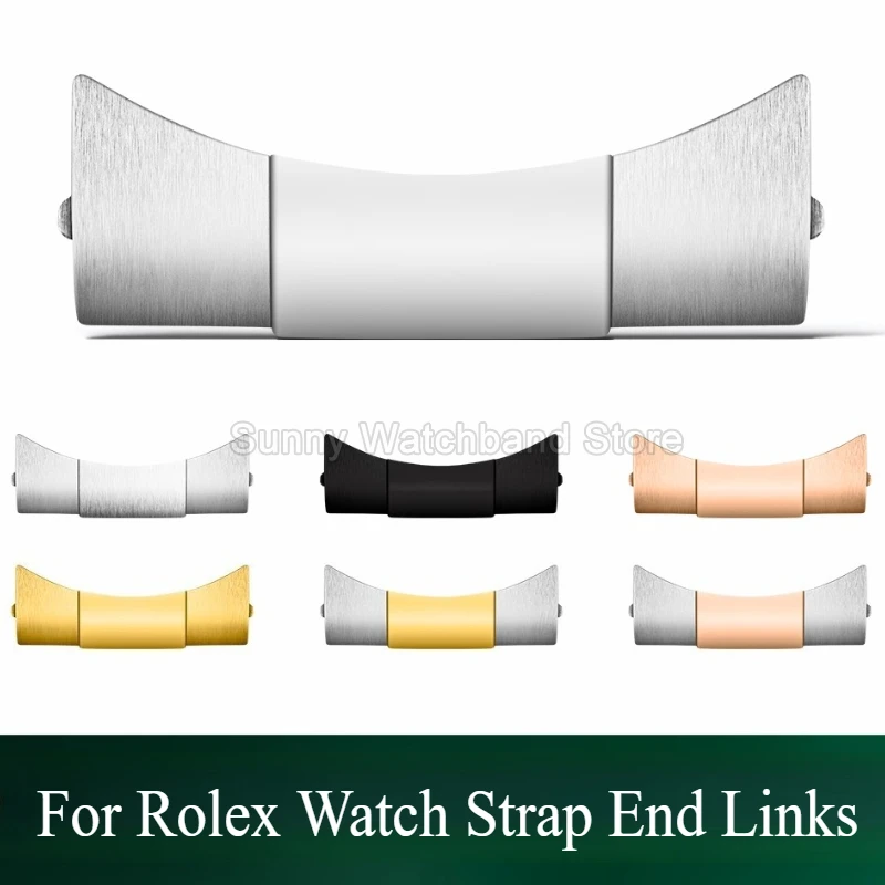 For Rolex Black Submariner Yacht-Master Datejust High-Grade Stainless Steel Corrosion-Resistant Waterproof Watch End Links