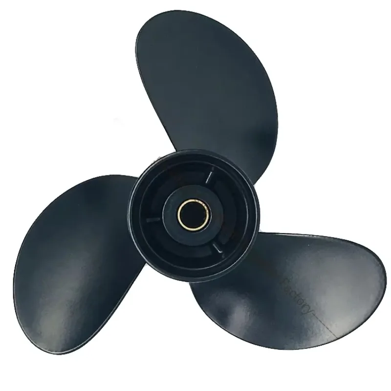 8-9.9HP Marine Propeller For  Outboard Engine 12 Tooth Spine 3 Blades Aluminium