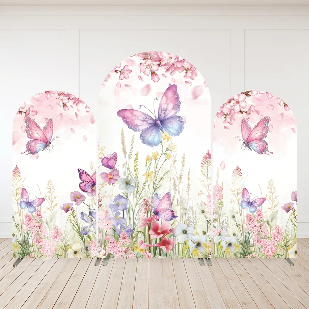 

Весенний сад, бабочка, принцесса, арка, фон для девочек, цветы, детский душ, вечерние арочные настенные панели, фон