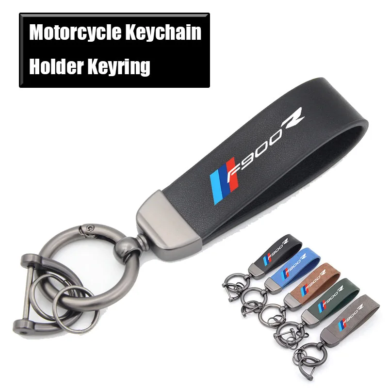 

For BMW F900R F900 R F 900R Deluxe Leather Motorcycle Keyring Keychain Lanyard Gift