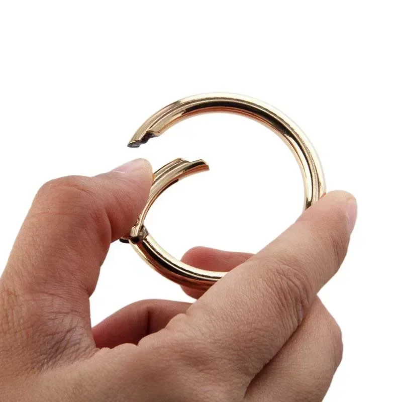 50Pcs Metal Spring Gate O Ring Openable Keyring Leather Craft Bag Belt Strap Buckle Trigger Snap Clasp Clip Connector DIY Parts