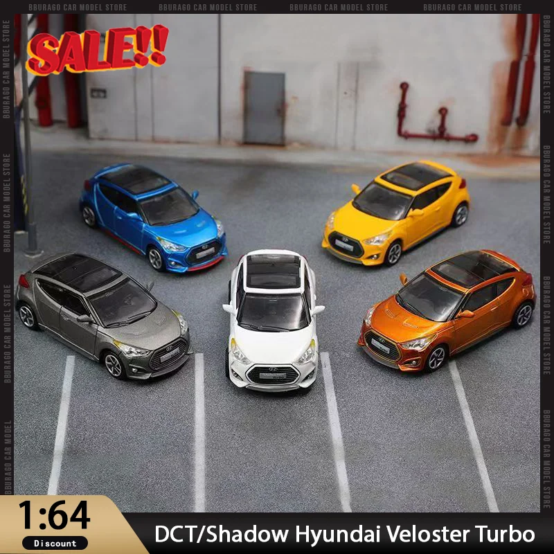 재고 있음 Dct/Shadow 1:64 현대 Veloster 터보 합금 미니어처 다이캐스트 모델 현대 Suv 자동차 모델 맞춤 장난감 어린이 선물