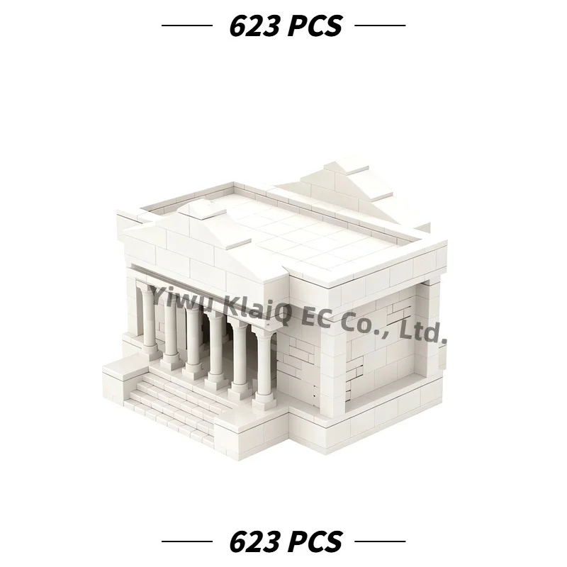 MOC Ancient Greek Archer Shrine Temple Building Blocks Set 623Pcs, Classical Zodiac Sanctuary Bricks Adults