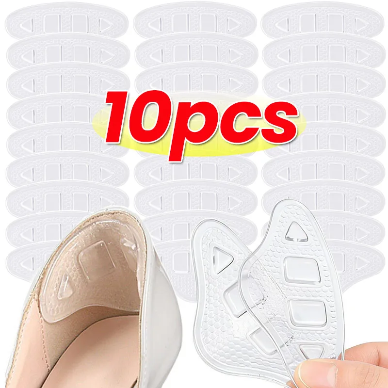 

Reusable Anti-wear Shoe Sticker 2/10pcs Transparent Soft Self-adhesive Washable Triangular Particles Shoes Pads Shoe Accessories