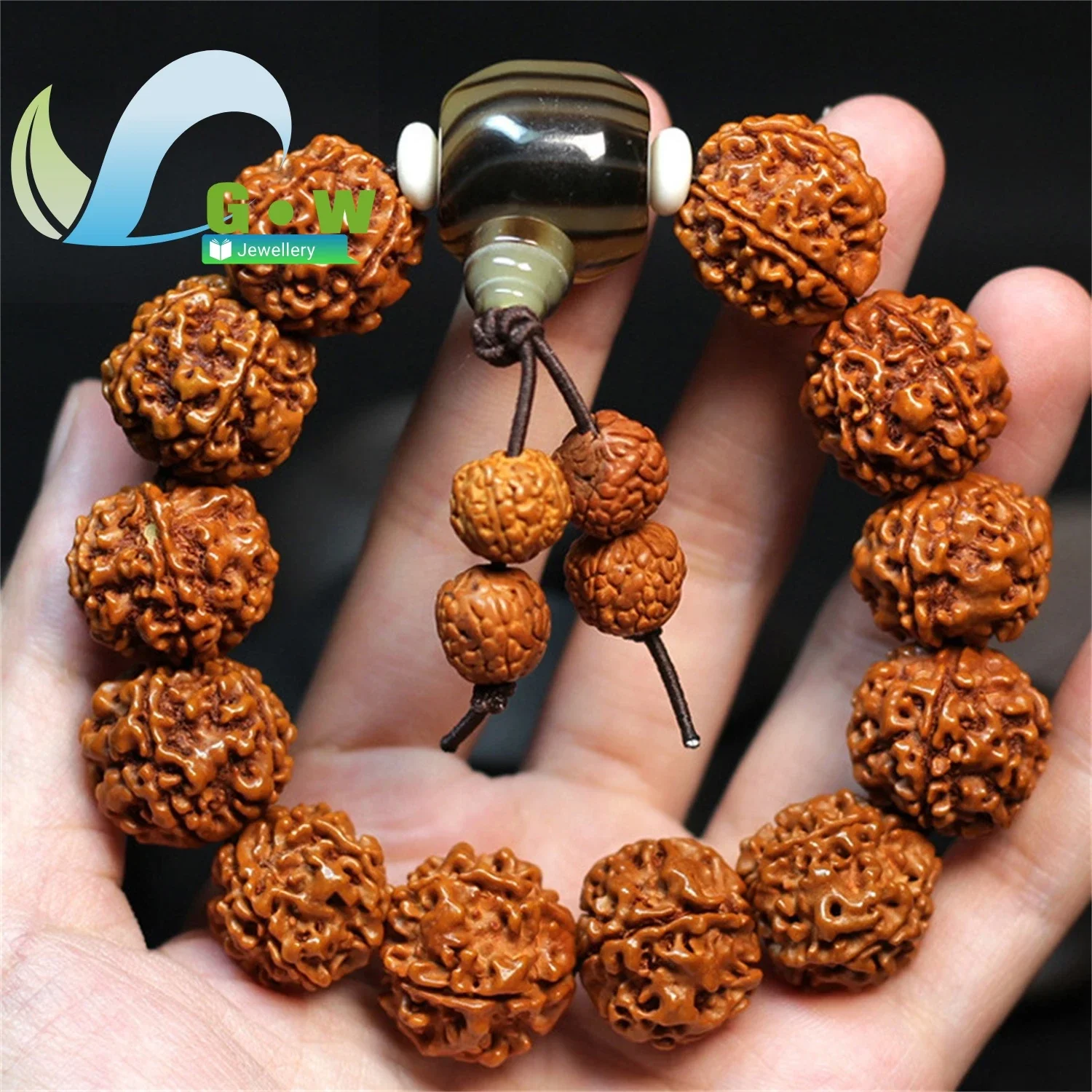No Tooth Large Diamond Prayer Beads Nepal Five Petal Exploded Core Bracelet Factory Supply Buddhist Mala Wholesale