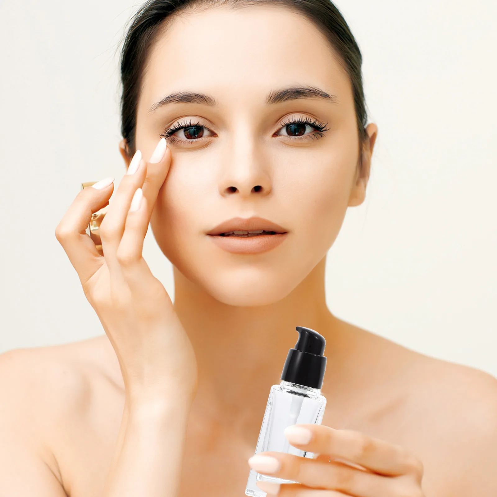 

3Pcs 30Ml Emulsion Pump Bottle Reusable Glass Liquid Foundation Container for Moisturizer Serum Body Wash At Home Hotel