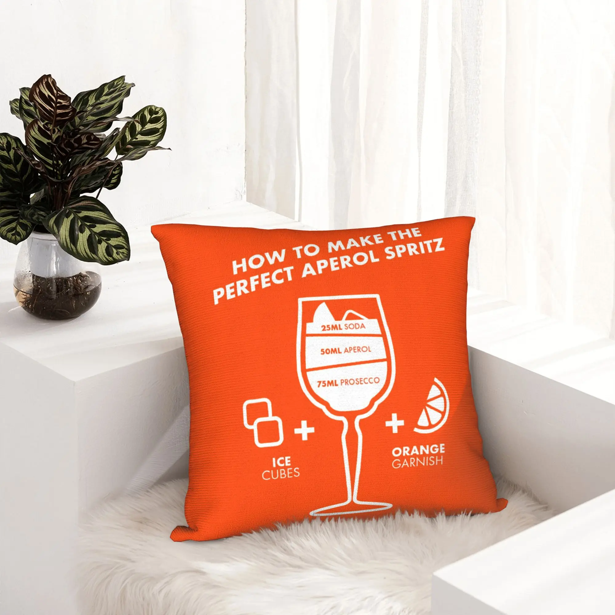 Luxury Aperols Spritz Love Drink Cocktail Cushion Cover 45x45cm Soft  Throw Pillow for Sofa Car Square Pillowcase Home Decor