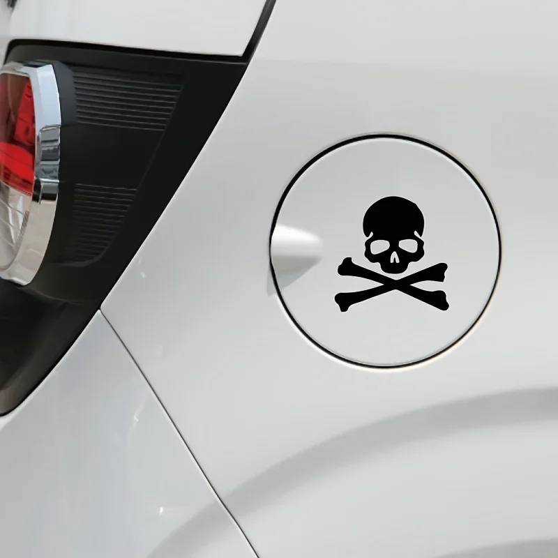 2PCS/SET Skull and Crossbones Auto Moto Sticker, Multi - Color Design Decal for Car Motorcycle, Exterior Customization Accessory