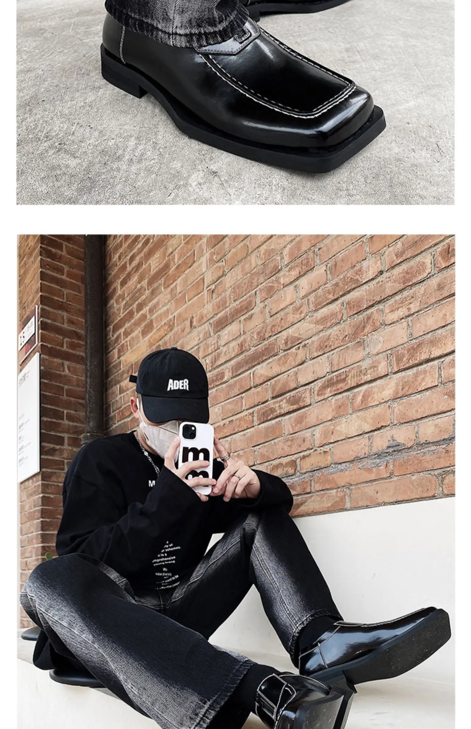 靴 JCAESAR STUDIO SQUARE LEATHER LOAFER JCAESAR STUDIO SQUARE LEATHER LOAFER - メルカリ