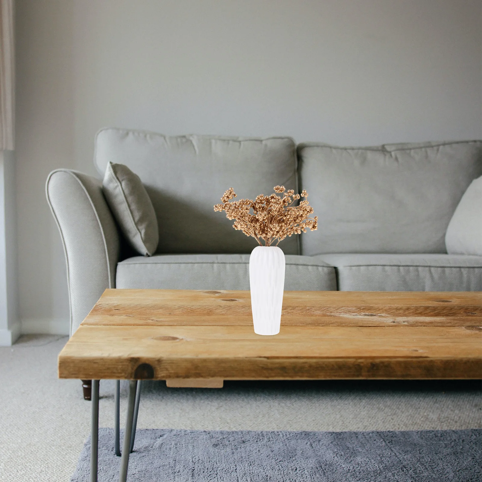 

12Pcs Simulation Berry Branches Red Christmas Berries Stems for DIY Holiday Decor Wreath Table Arrangement Christmas Berry Stems