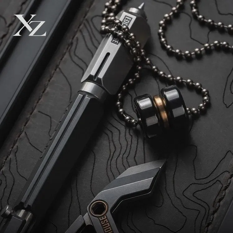 High Quality EDC RES Knife Pendant Black Rope Pendant Buckle Bag Pendant DIY Accessories Durable Panic Wild Old Blacksmith