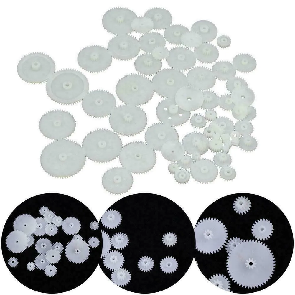 58 pièces sac d'engrenage en plastique mixte moteur engrenage de Transmission 0.5 moule bricolage accessoires de jouet faits à la main moteur
