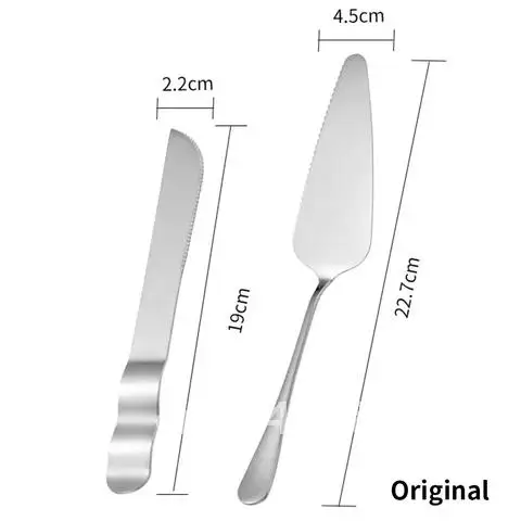 8pcs Stainless Steel Wedding Cake Knife Set Fashion Rose Gold Pizza Knife Baking Tool Accessories Pastry Tools