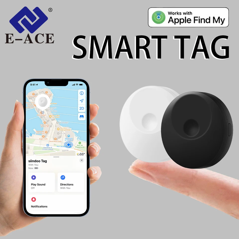 

GPS-тег-трекер Find My Mini Bluetooth GPS с длительным временем ожидания Глобальное точное позиционирование Анти-потерянное устройство Доступны два цвета ﻿