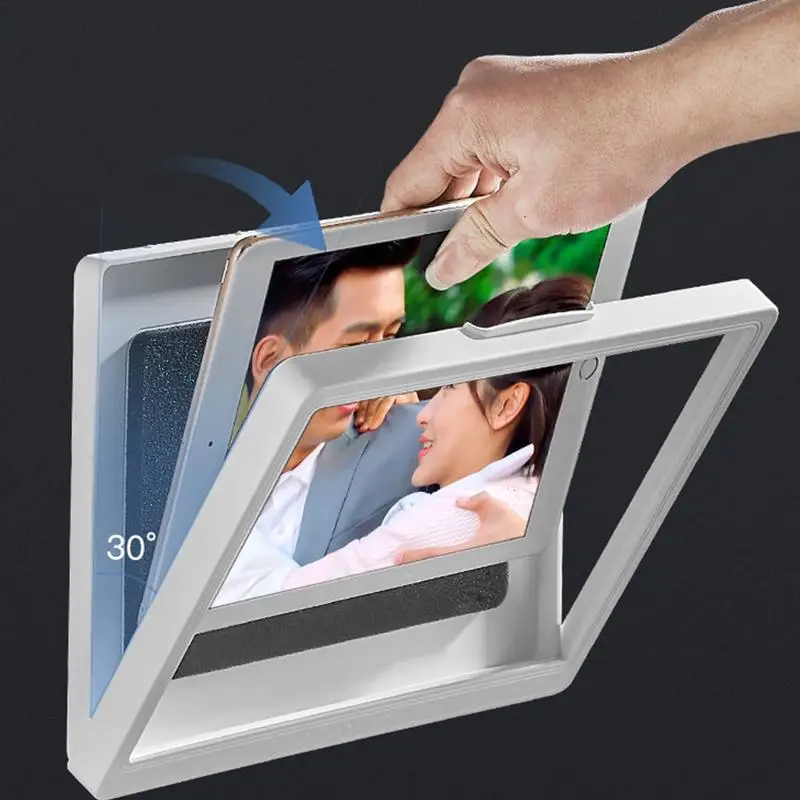 Bathroom Tablet Holder Waterproof Case Box Wall Mounted All Covered Mobile Phone Shelves Anti-Fog Shower Accessories