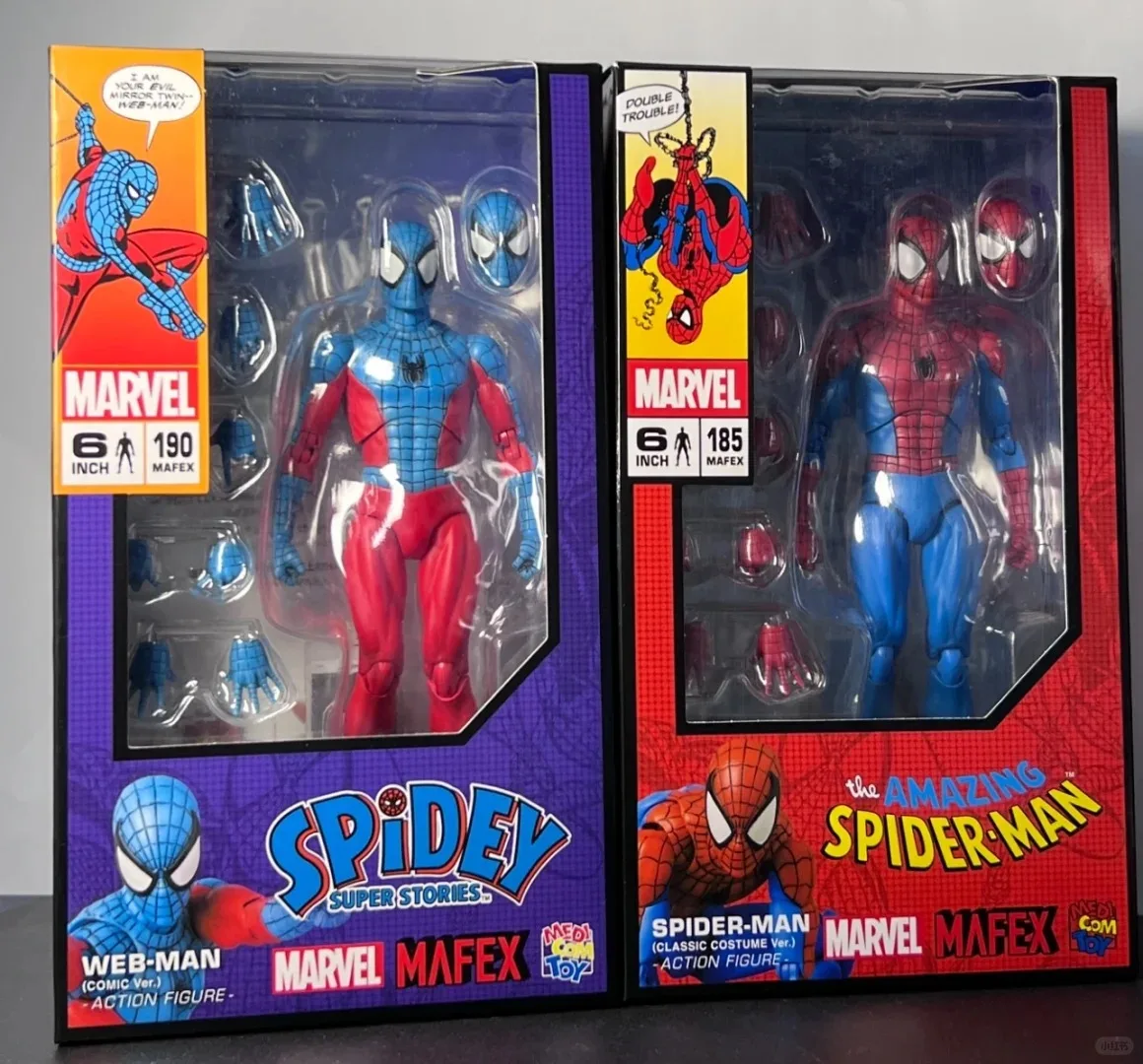 

Ct Ko Mafex 190 Cobweb Spiderman Action Figures Mafex 185 Spider Man Venom Movable Statues Model Collectible Toys Kids Gift