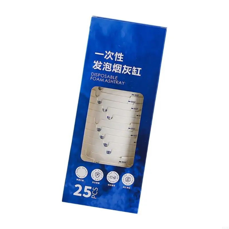 2026 New 25Pcs Disposable Foam Ashtrays Quick Ashes Absorption Suitable For Balcony Cafe