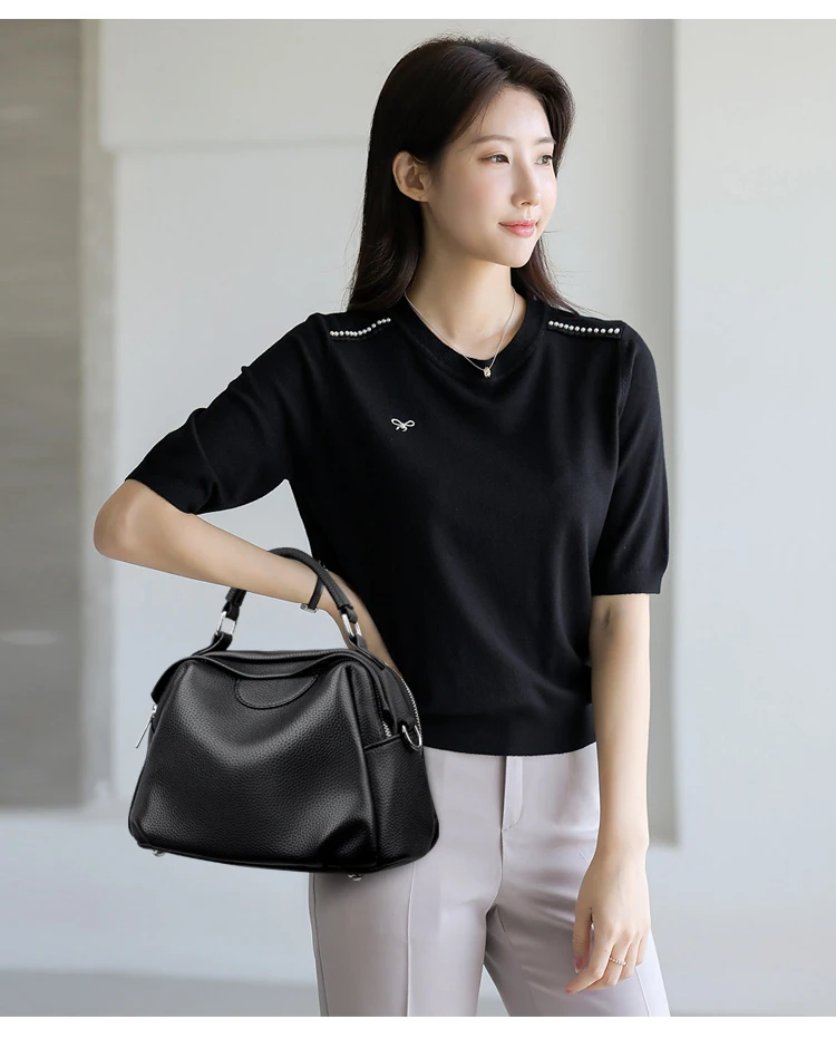 High Quality Soft Leather Large Capacity Wear-Resistant Bag Luxury Handbag Tote Bag Women Shoulder Messenger