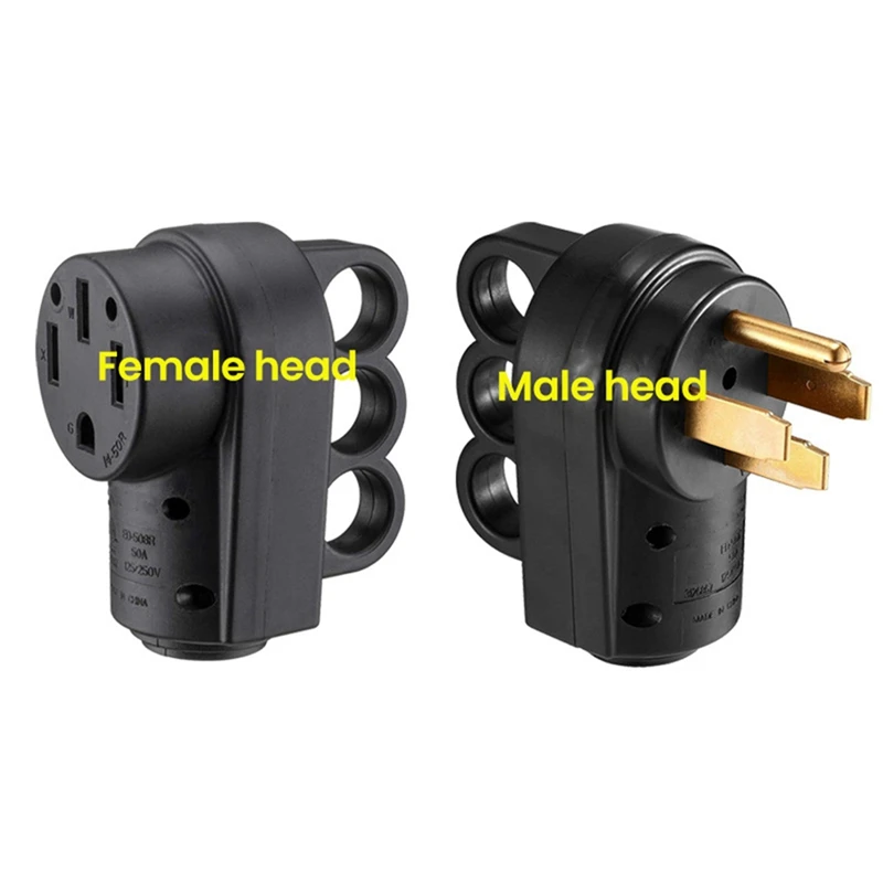 RV レセプタクル交換用電源プラグ 50AMP 14-50P 125V/250V 交換用電源プラグ トラベルトレーラー RV アクセサリープラグ US プラグ
