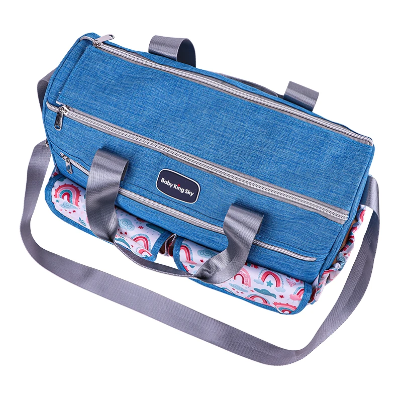New Fashionable Cloud-Printed Single-Shoulder Mommy Bag; Multi-Functional Large-Capacity Cross-Body Mother-And-Baby Bag; Portable Maternity Tote