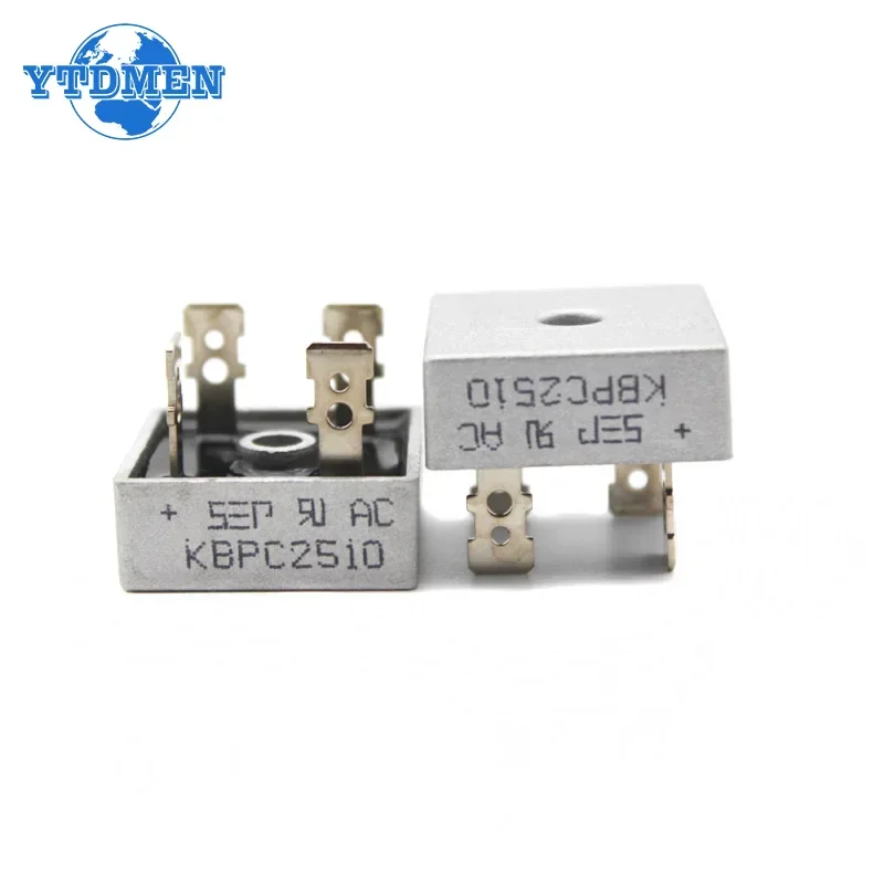 2pcs KBPC2510 Diode Bridge Rectifier 25A 1000V Rectifiers Electronic Component