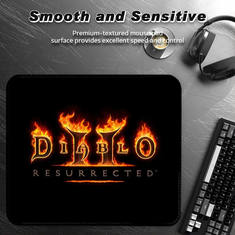 

Diablo Mouse Pad Small Mouse Pad Desk Pad Desktop Computer Keyboard Wireless Mouse Boy Girl Gift for Play games Coasters
