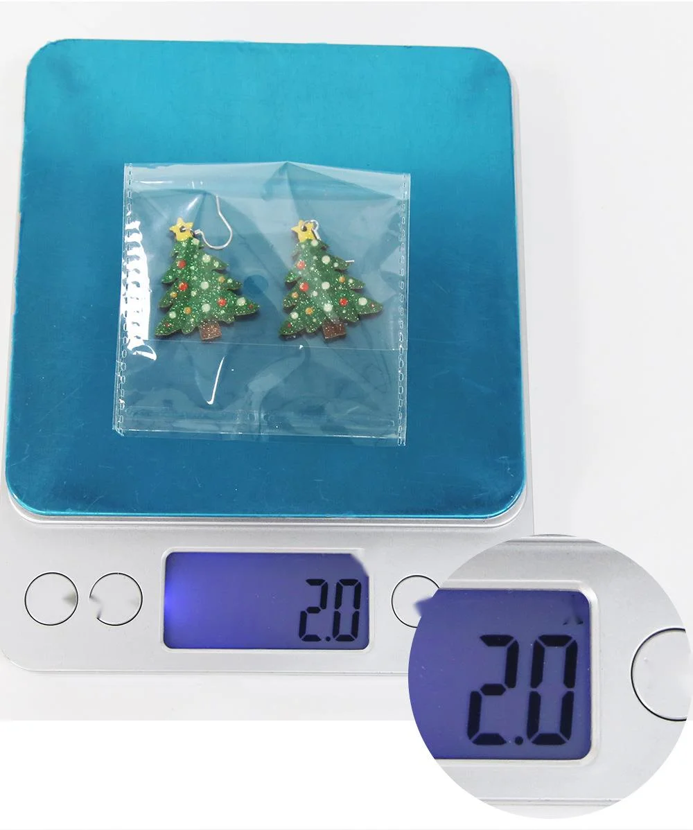 Neu Baum Santa Funkelnden Anhänger Cartoon Silber Überzogene Ohrringe_voghion.com