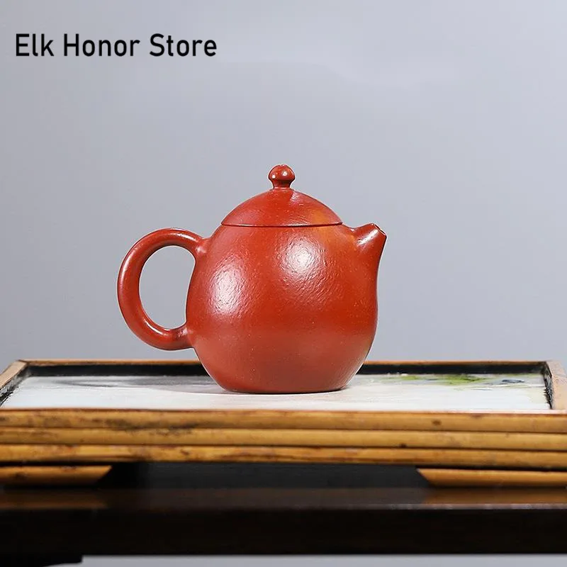 120ml Authentic Chinese Yixing Purple Clay Teapots Famous Artists Handmade Dragon Egg Tea Pot Kettle Zisha Tea Set Teaware Gift