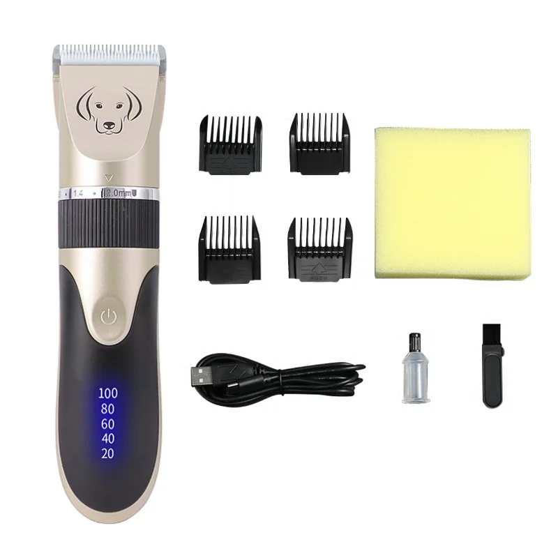 Dog Professional Electric Pet Hair Trimmer Dog Rechargeable Animals Grooming Clippers Cat Shaver Hait Cutting Machine