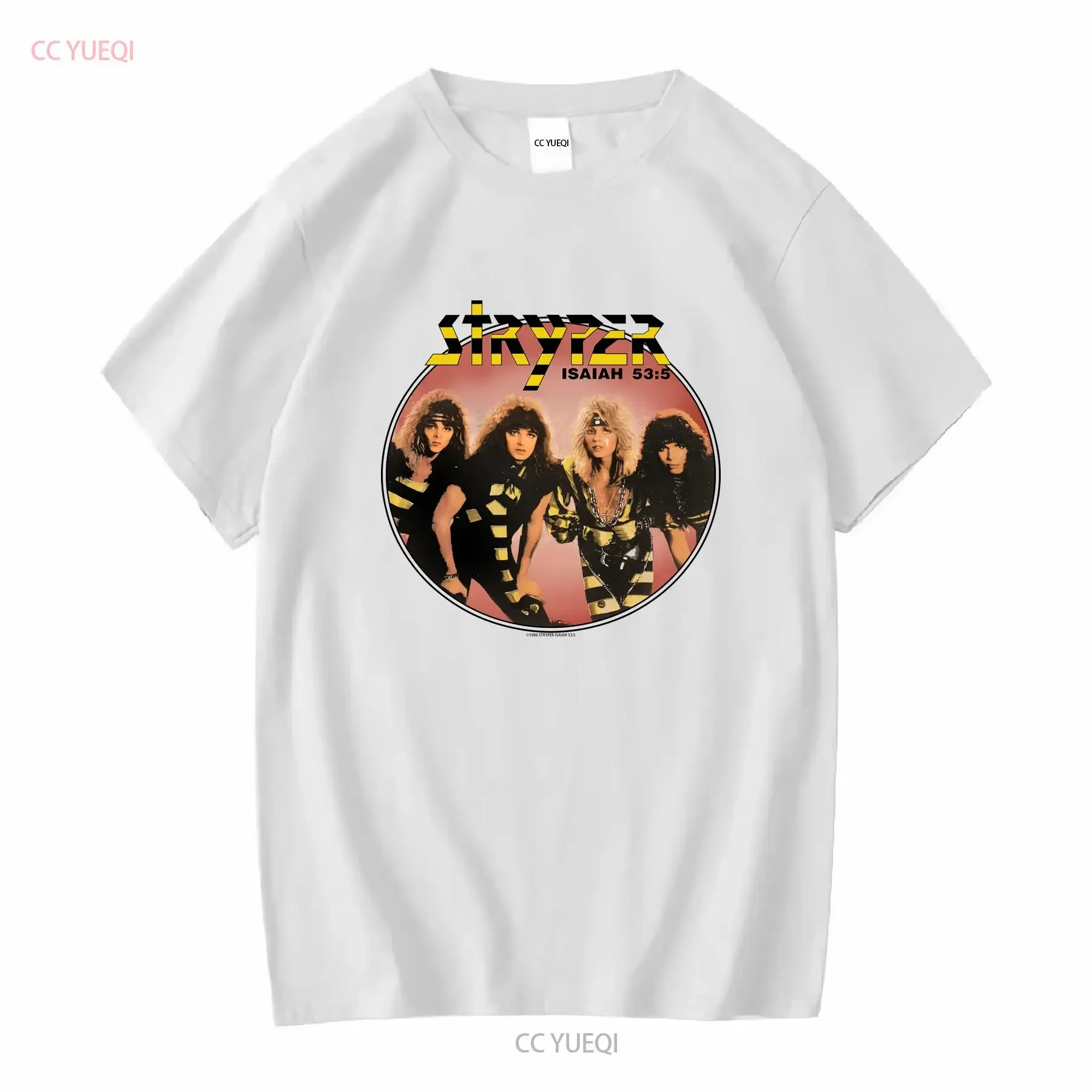 Camiseta Original STRYPER vintage de la gira 1986 de manga larga o corta vintage lavada para hombre ropa de calle cómoda Unisex