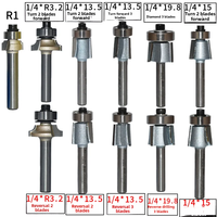 Double-sided Drill Bit Round Corner 1/4*1/4 Combination Edge Trimmer Slanted Corner Sealing Knife R1 Two-edge 4-edge