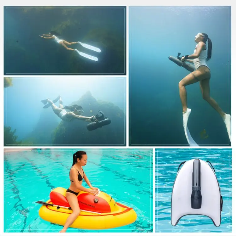 130Minutes Scuba Diving Water Scooter 500W Jet Surfboard SUP Brooster for Swimming Pool Water Sports