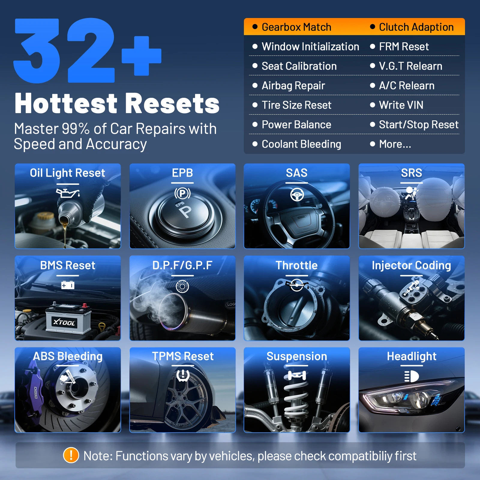 Picture 6: XTOOL X100PADS Key Programming Tools For All Key Lost/ Add Keys/ Key Generation Auto Programmer Key Matching Full System Car Diagnostic Tool OBD2 Scanner 32+ Reset FCA Automotive DoIP CANFD 2 Years Free Update