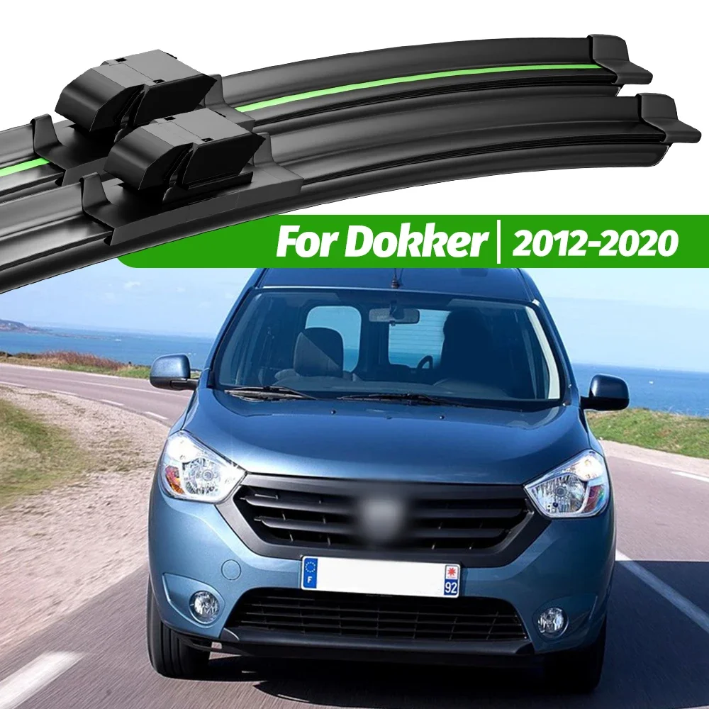 

For Renault Dokker 2012-2020 2pcs Front Windshield Wiper Blades 2013 2014 2015 2016 2017 2018 2019 Windscreen Window Accessories