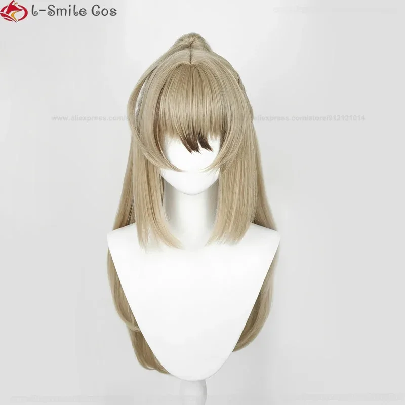 Juego Kirara Cosplay peluca Genshin 75cm lino claro Kirara Anime Cosplay peluca pelo sintético resistente al calor pelucas de Halloween + gorro de peluca