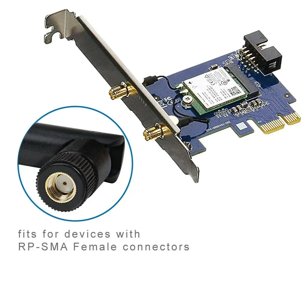 WiFi USB 어댑터와 호환되는 무선 보안 카메라 용 12dBi 2.4GHz 5GHZ RP-SMA 고 이득 Wifi 안테나